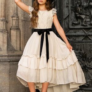 LACY PETTICOAT DRESS IN CREAM